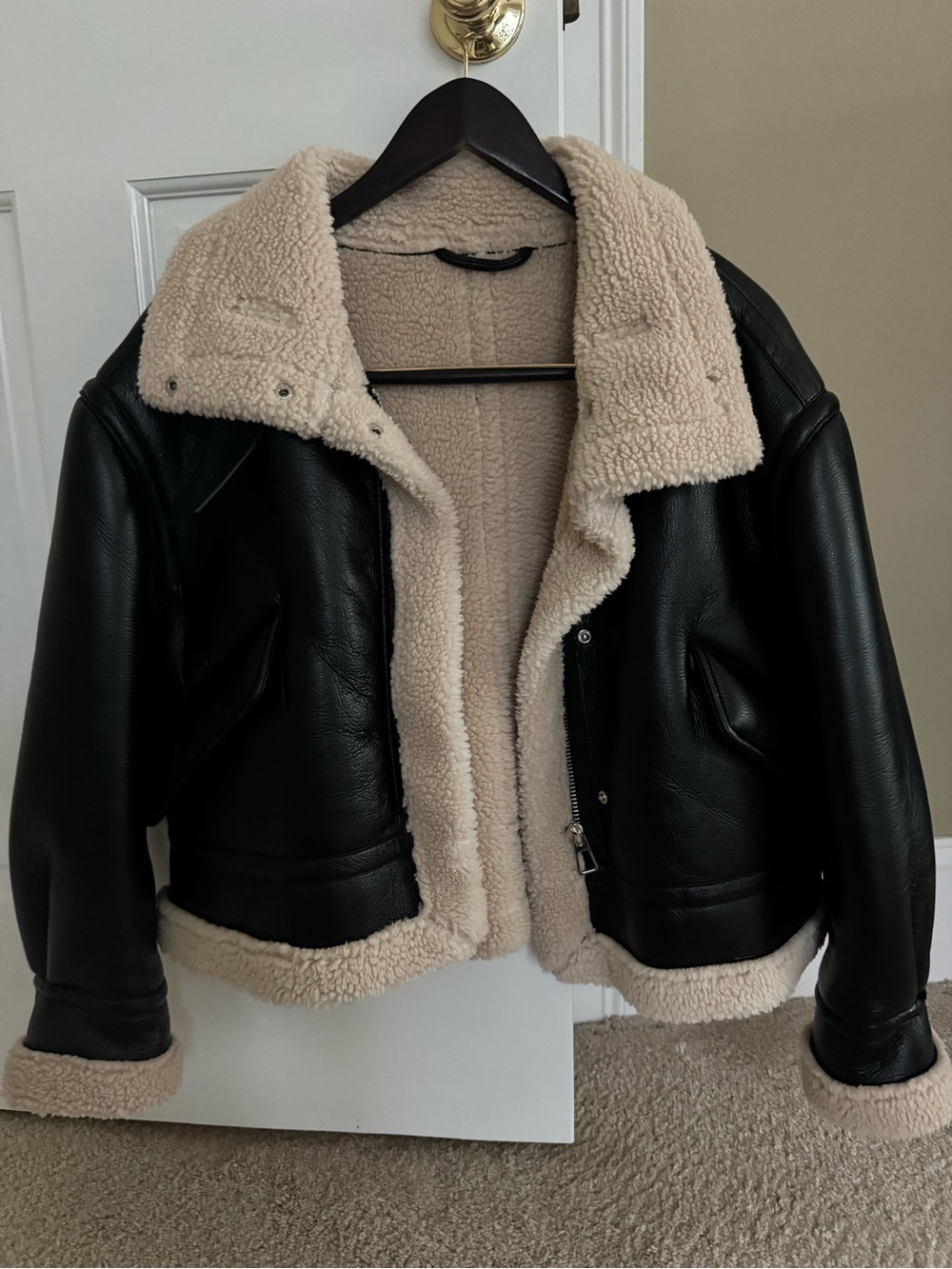 Commense Faux Leather Zipper Jacket Never Worm! Size M